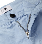 NN07 - Crown Slim-Fit Stretch-Cotton Twill Shorts - Blue
