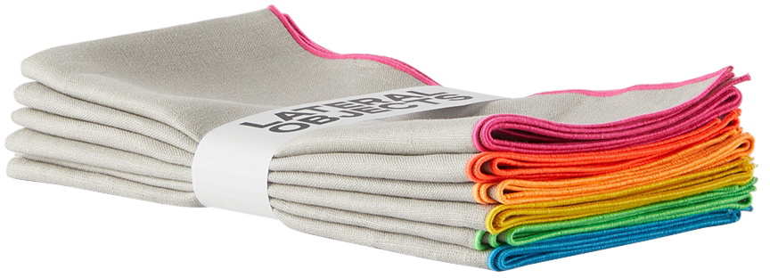 Lateral Objects Grey Frame Napkin Set