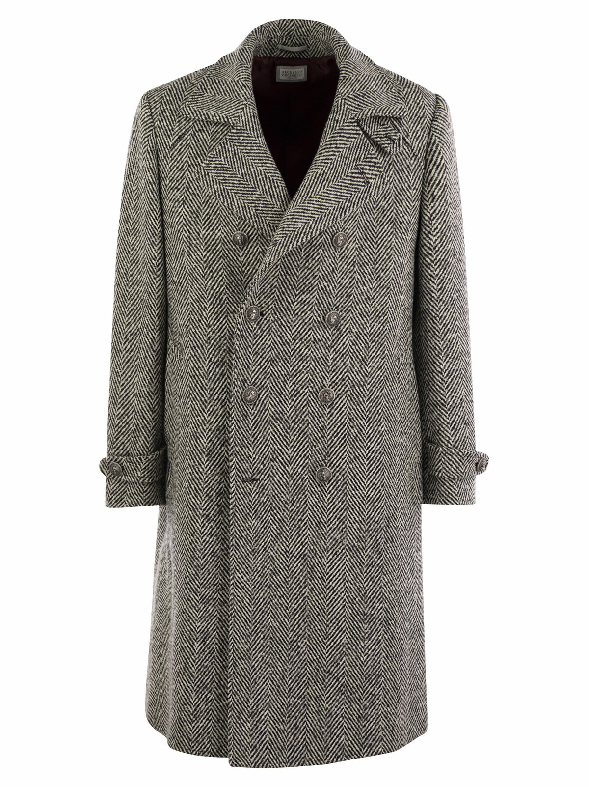 Brunello Cucinelli Men One-And-A-Half Breasted Deconstructed Jacket In Checked Flannel