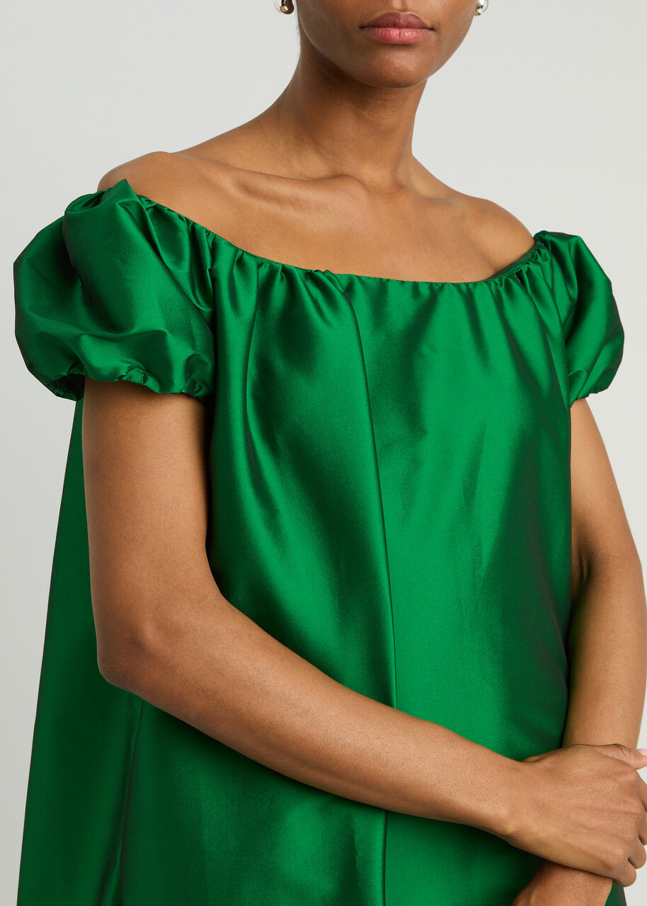 Bernadette Rianne Off-the-shoulder Taffeta Maxi Dress Green Bernadette Bernadette Rianne Off-the-shoulder Taffeta Maxi Dress Green Bernadette