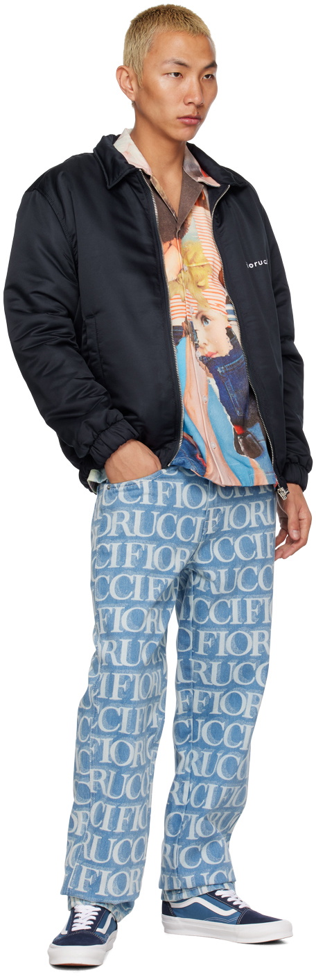 Fiorucci Navy Embroidered Jacket
