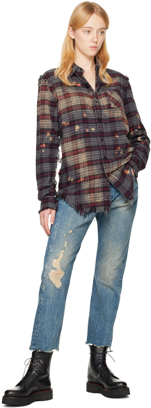 R13 Gray Bleached Shirt R13