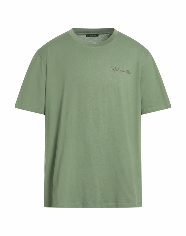 Photo: Balmain Mens T-shirt in Sage green