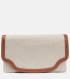 Loro Piana Alba Large canvas clutch