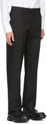 Alexander McQueen Black Cotton Gabardine Trousers