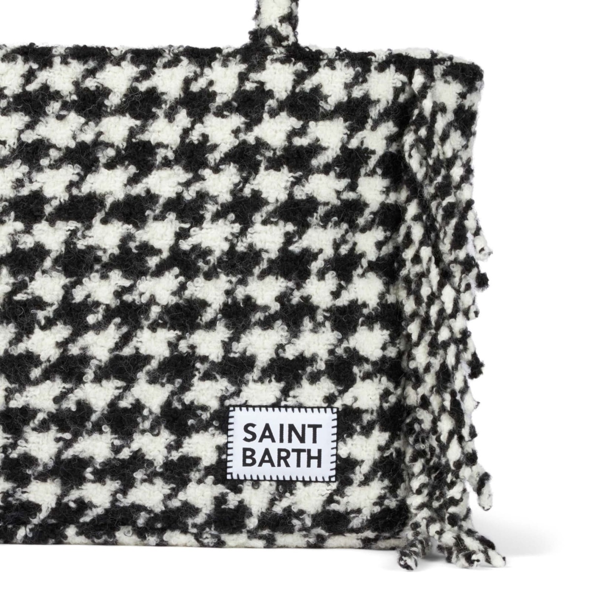 MC2 Saint Barth Vanity Blanket Shoulder Bag With Pied-de-poule Print