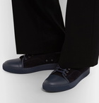 Lanvin - Cap-Toe Suede and Leather Sneakers - Men - Midnight blue