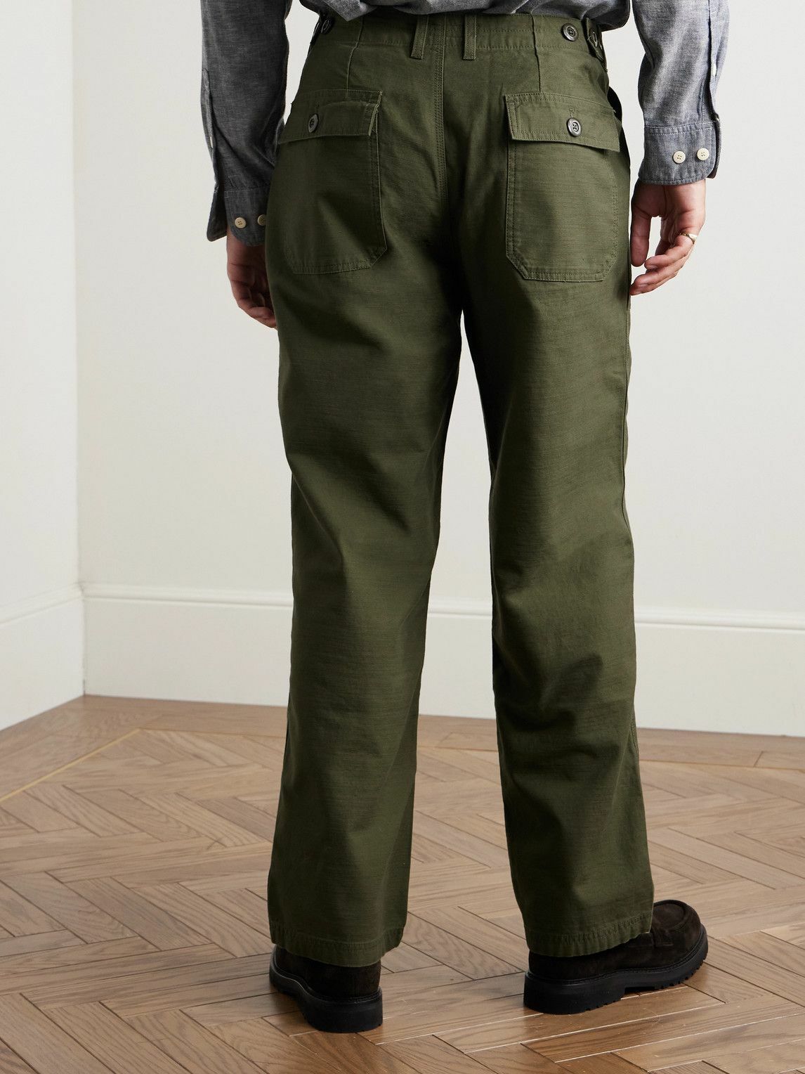 FrizmWORKS - Straight-Leg Cotton Trousers - Green