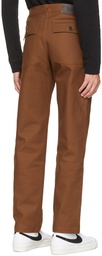 Naked & Famous Denim Brown Canvas Work Trousers