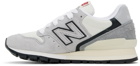 New Balance Gray & Beige Made In USA 996 Sneakers