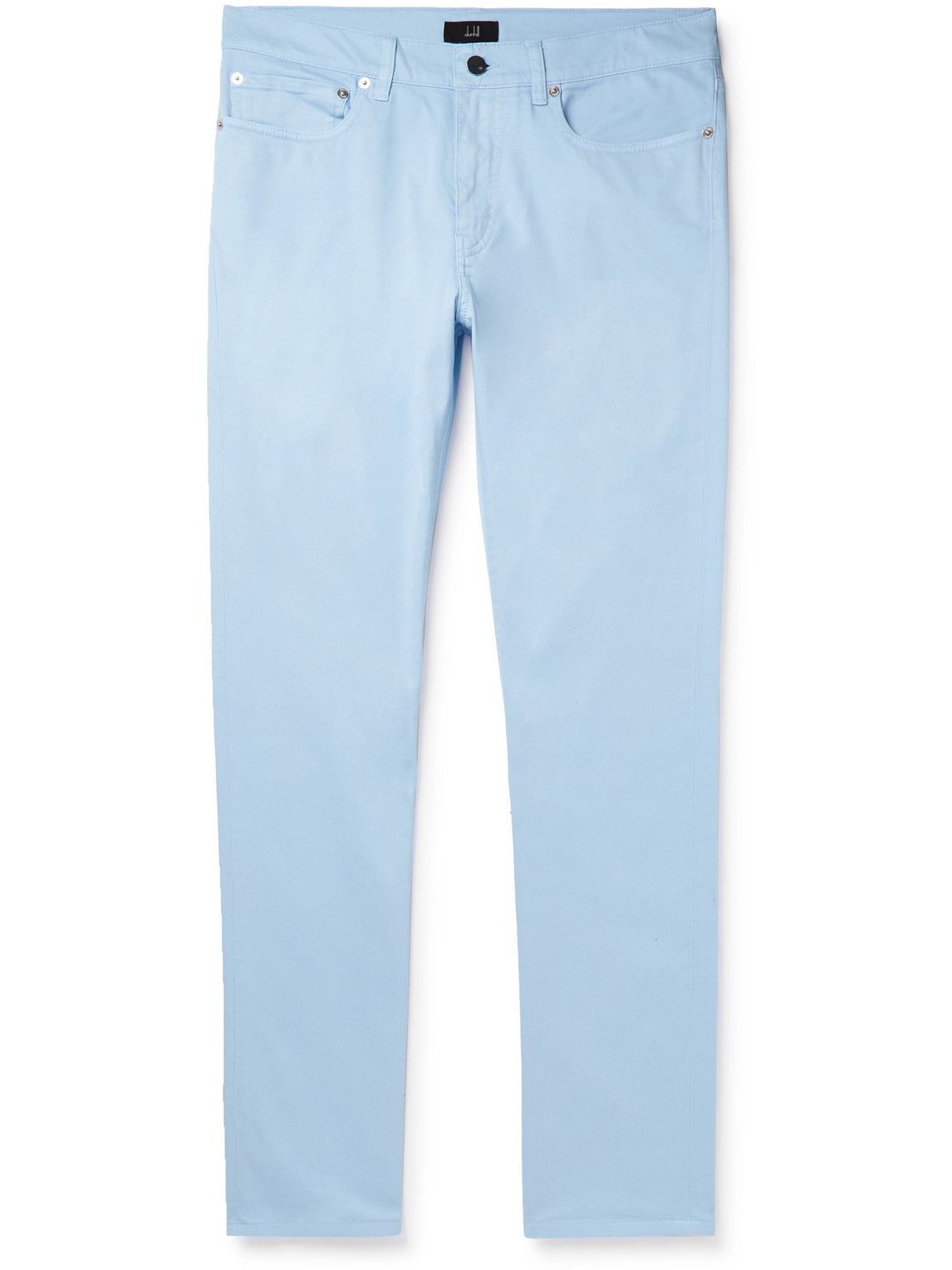 Dunhill - Straight-Leg Cotton-Blend Twill Trousers - Blue Dunhill