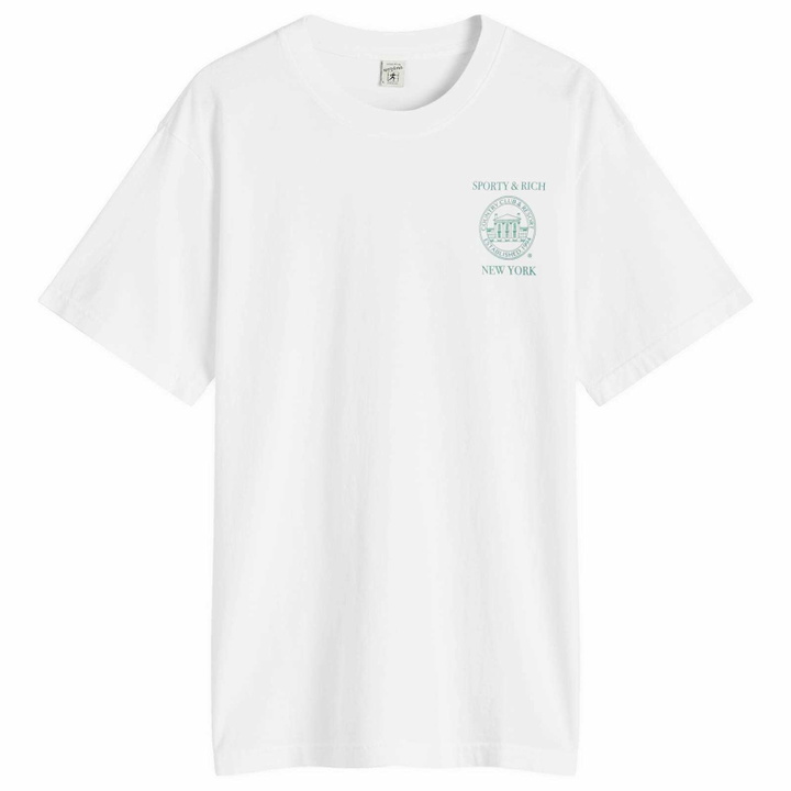 Photo: Sporty & Rich NY Resort T-Shirt in White/Verde