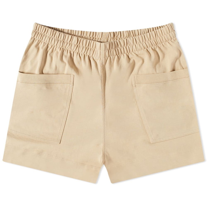 Photo: Dries Van Noten Men's Patch Pocket Jersey Shorts in Sand