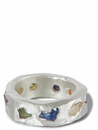 The Ouze - Sterling Silver Sapphire Ring - Silver