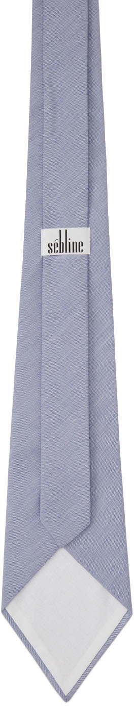 Sébline Blue Fil A Fil Tie