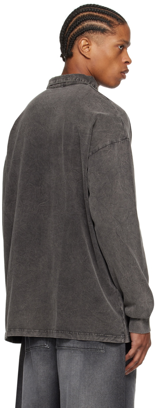 ABRA Black 'Chic' Long Sleeve Polo