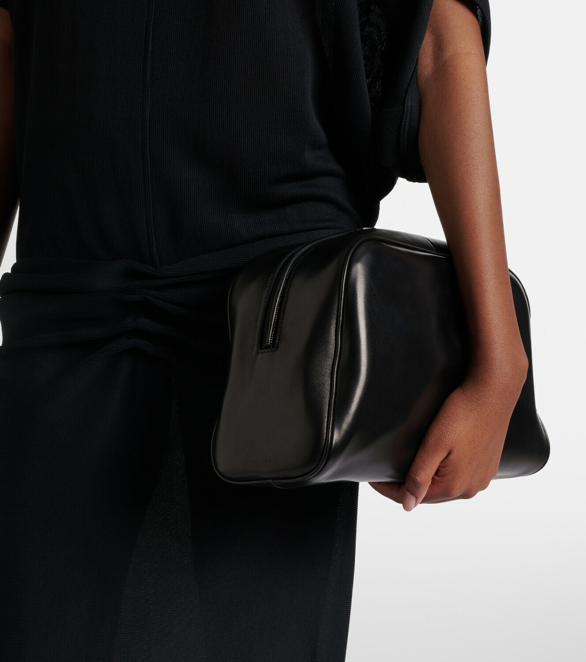 The Row Leila Small leather clutch