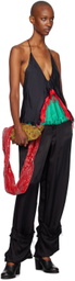 Edward Cuming Black Fraying Cuff Trousers