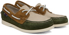 Sebago Green & Beige Portland Jib Boat Shoes