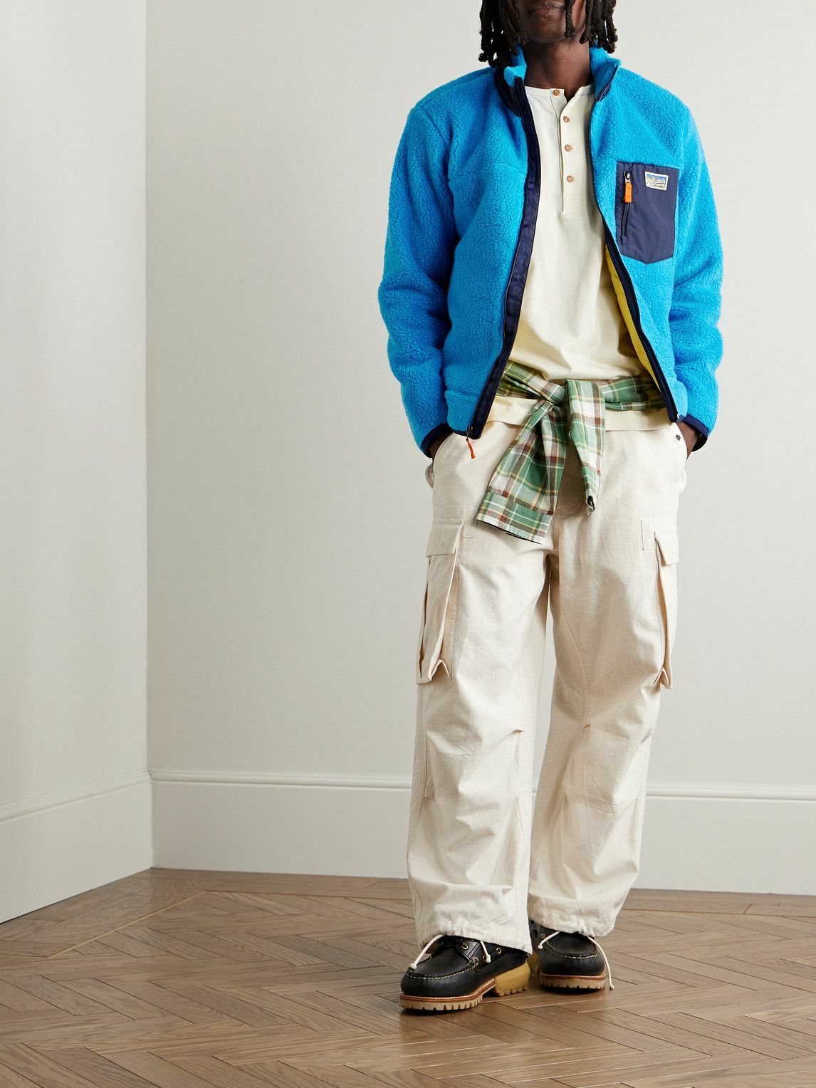 Polo Ralph Lauren - Shell-Trimmed Fleece Jacket - Blue Polo Ralph