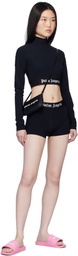 Palm Angels Black Classic Logo Sport Shorts