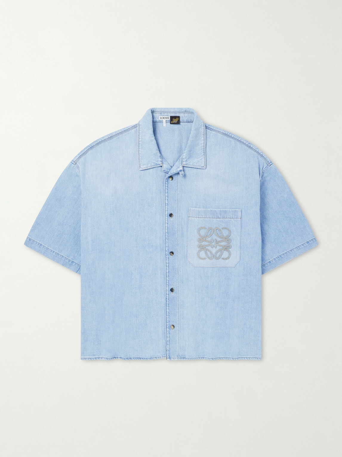 LOEWE - Paula's Ibiza Logo-Embroidered Denim Shirt - Blue