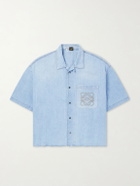 LOEWE - Paula's Ibiza Logo-Embroidered Denim Shirt - Blue