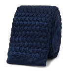 Lanvin - 5cm Knitted Silk Tie - Blue