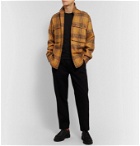 The Workers Club - Checked Wool Overshirt - Orange