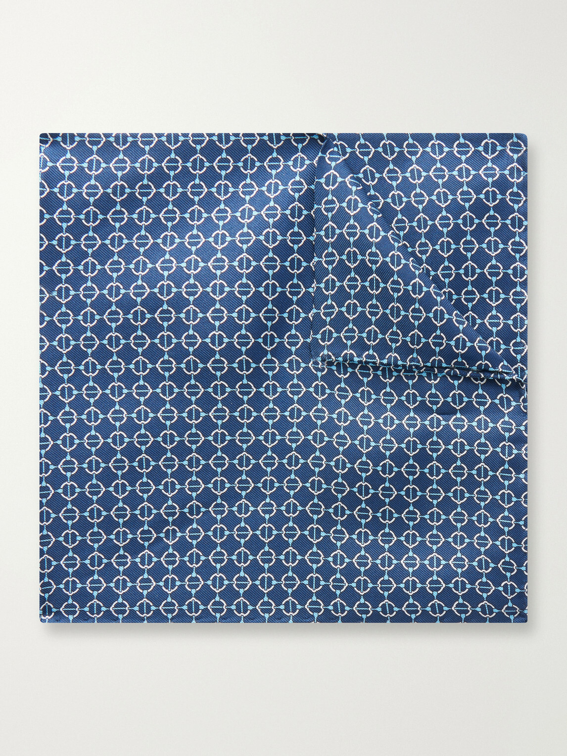De Petrillo - Printed Silk-Twill Pocket Square