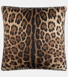 Dolce&Gabbana Casa Leopardo Small silk twill cushion