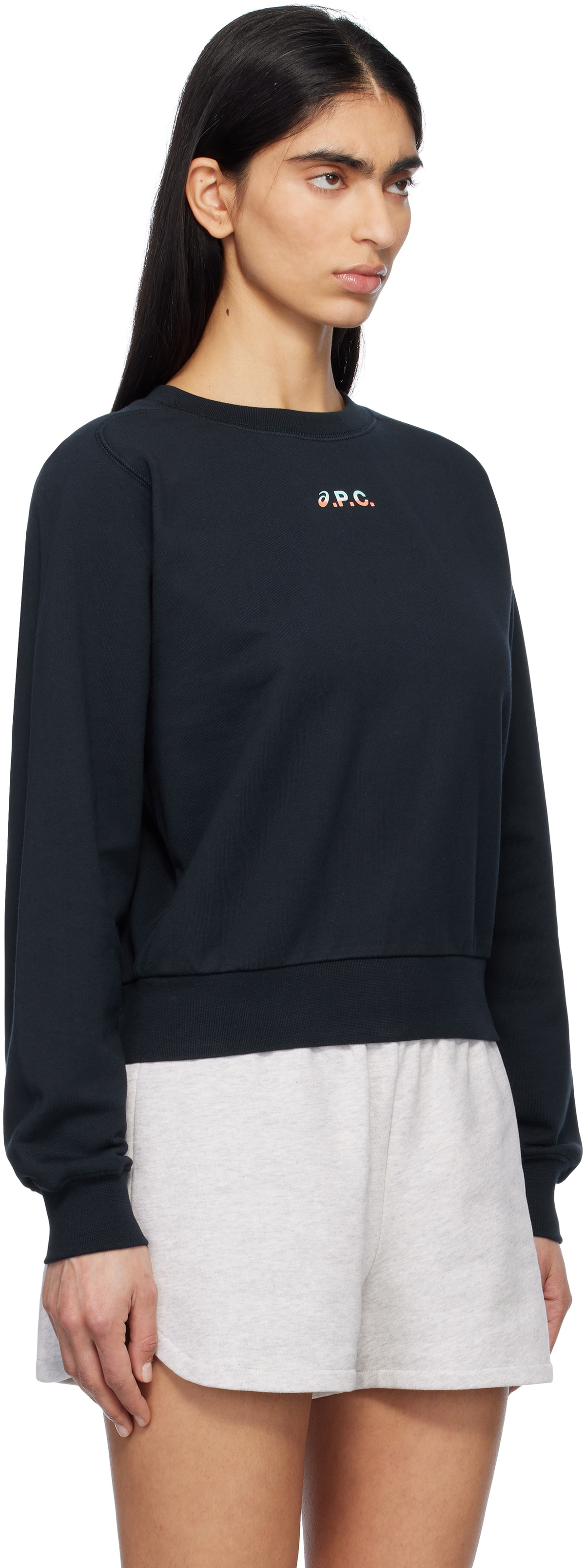 A.P.C. Navy ASICS Edition Stone Sweatshirt