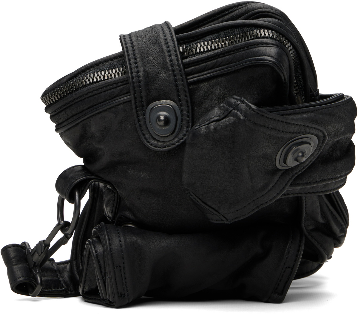 NO/FAITH STUDIOS Beige Denim Multipocket Bag
