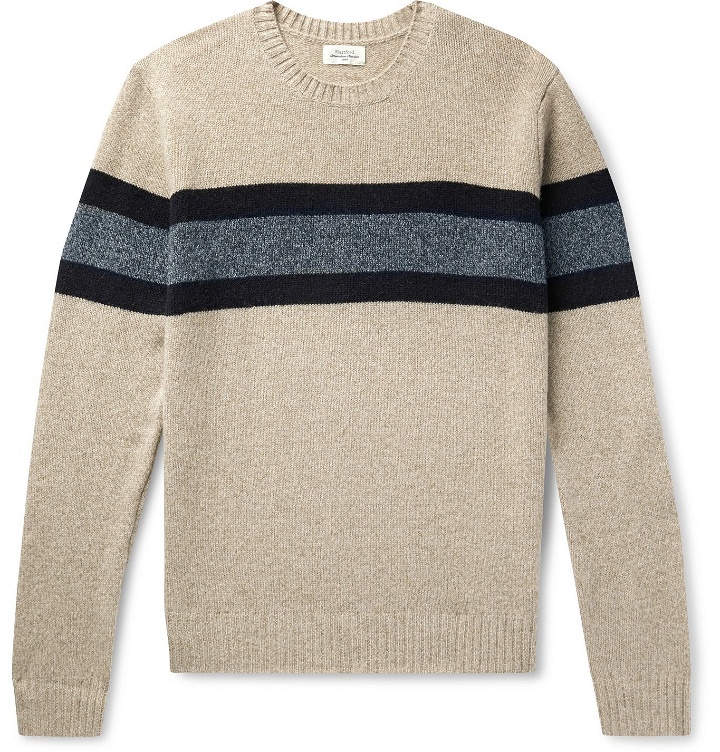 Photo: Hartford - Striped Wool-Blend Sweater - Neutrals
