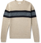 Hartford - Striped Wool-Blend Sweater - Neutrals