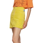 Anton Belinskiy Yellow Velvet Miniskirt