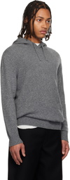 Givenchy Gray Cashmere Knit Hoodie
