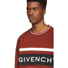 Givenchy Red Panelled Logo Sweatshirt