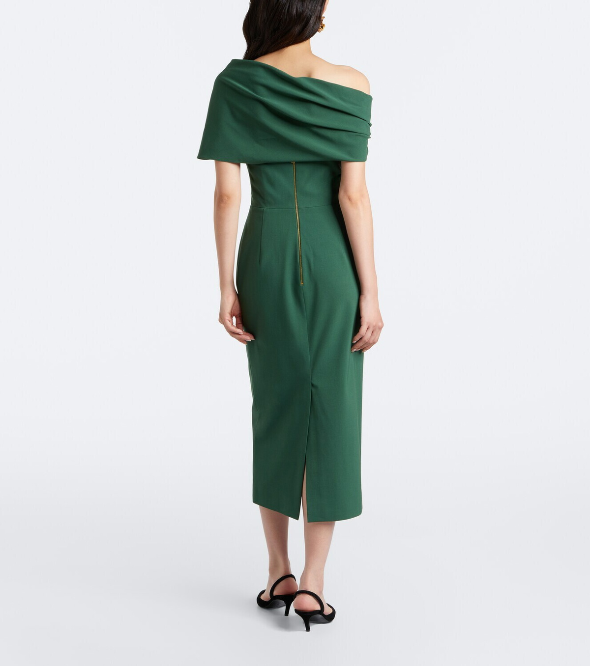 Carolina Herrera Off-shoulder wool-blend cocktail dress