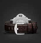 Panerai - Luminar Due Automatic 45mm Stainless Steel and Alligator Watch - Gray