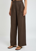 Faithfull The Brand Stevie Linen Trousers Brown