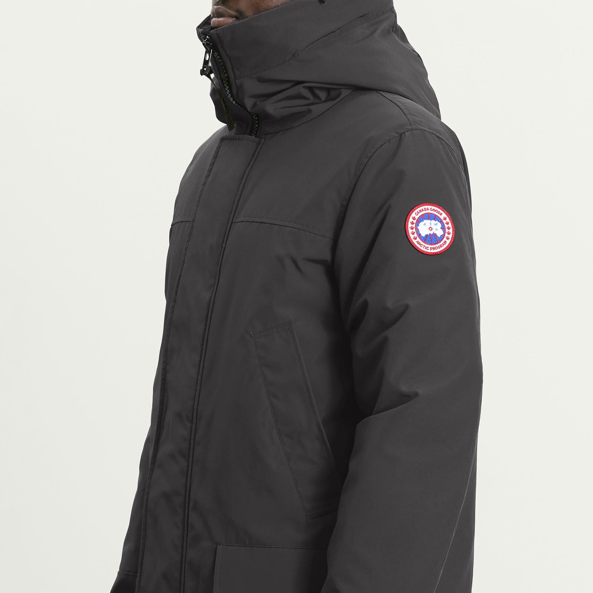 Canada Goose Men's Langford Parka Jacket Classic Disc in Granite Grey