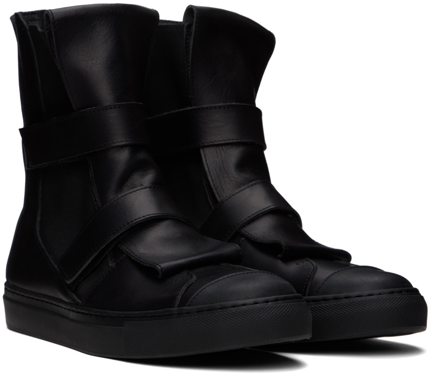 NICOLAS ANDREAS TARALIS Black Velcro Strap Sneakers Nicolas