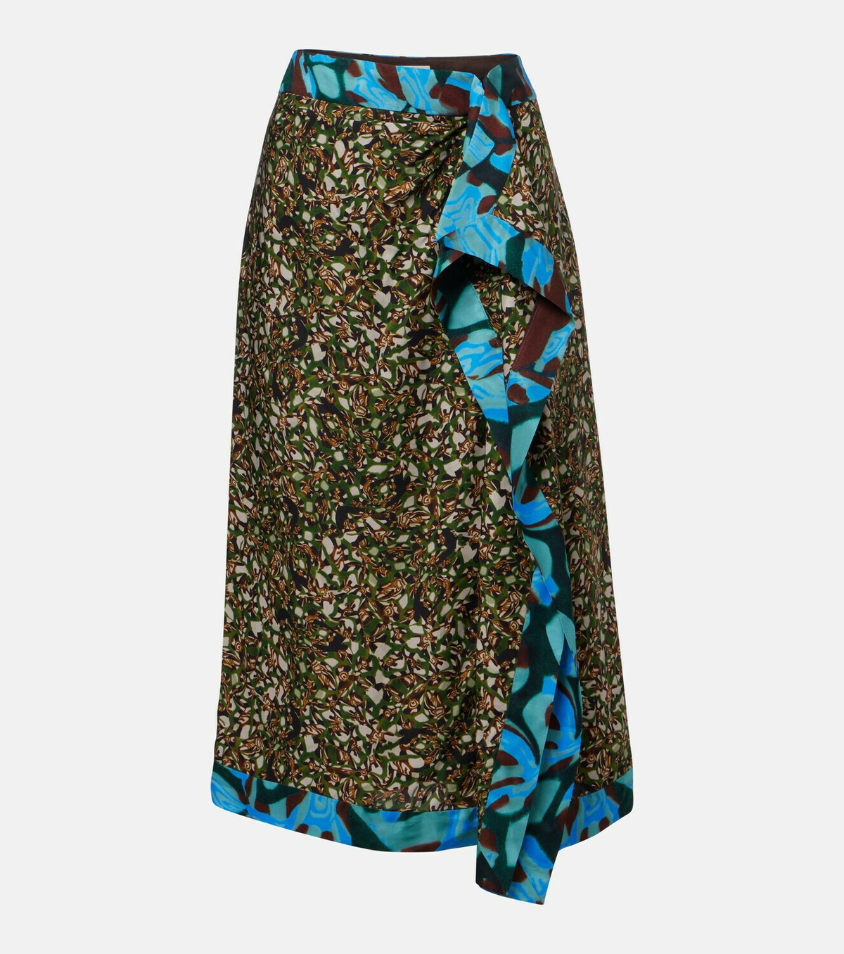 Dries Van Noten Sole printed midi skirt