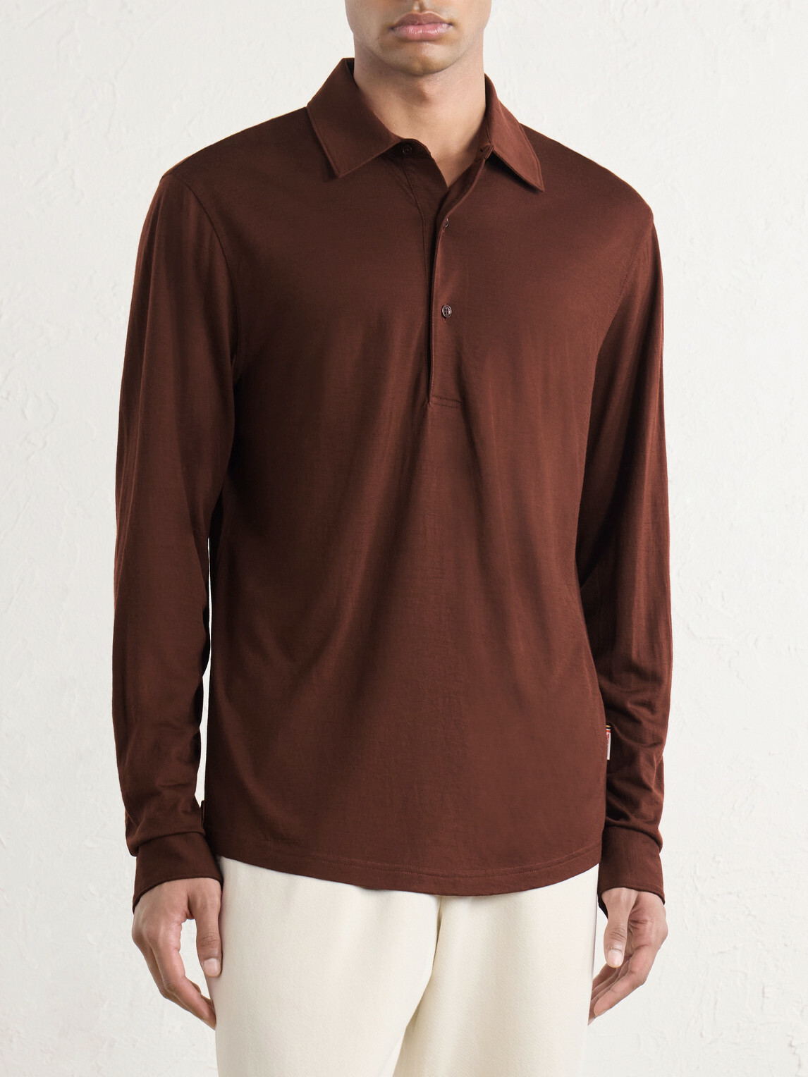 Orlebar Brown - Sebastian Wool-Jersey Polo Shirt - Brown