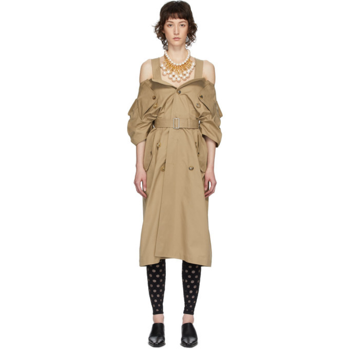 JUNYA WATANABE ベージュトレンチワンピースXS Junya Watanabe Beige Trench Dress Junya Watanabe