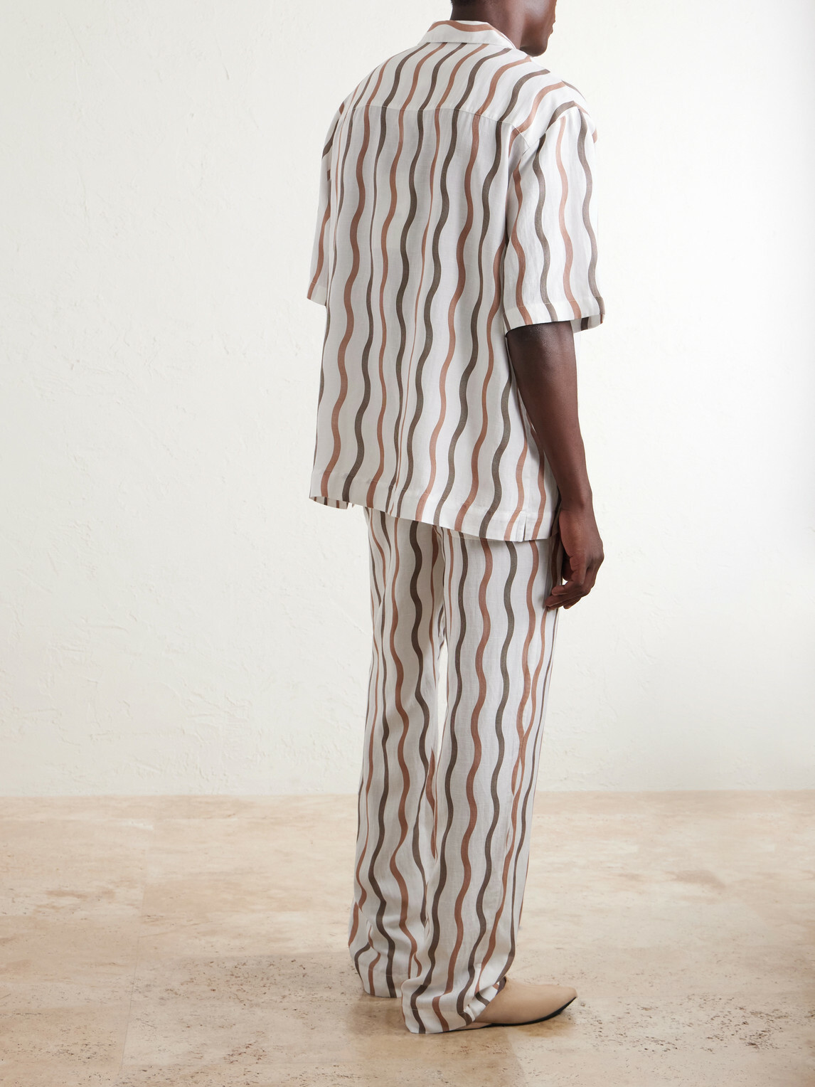 Frescobol Carioca - La Marzocco Striped Tencel® and Linen-Blend Pyjama Shirt - Neutrals