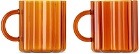 Fazeek Orange Wave Mug Set