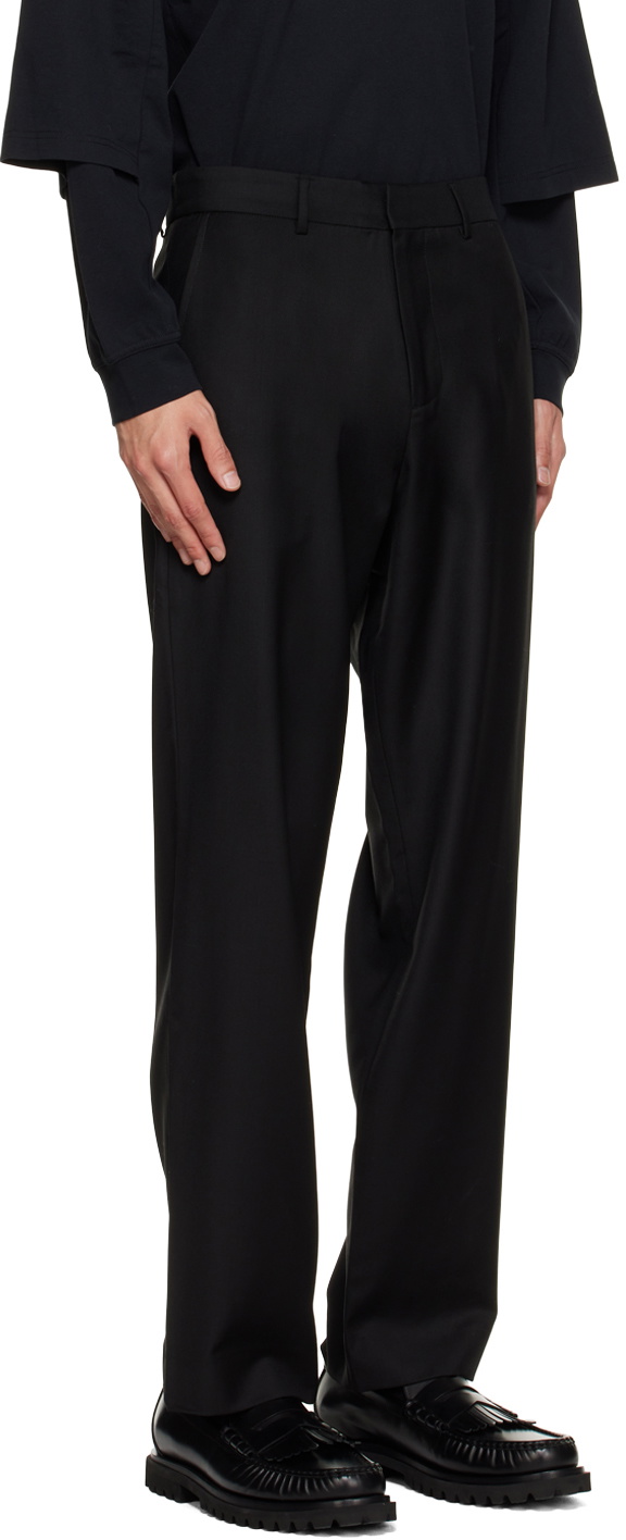 WYNN HAMLYN Black Straight Trousers