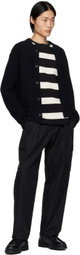 Uniform Bridge Black Round Neck Cardigan